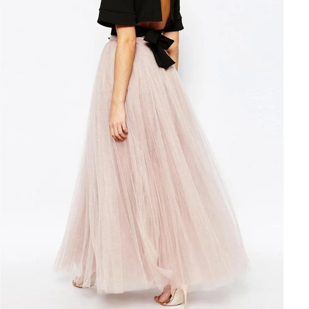 Little Mistress Blush Maxi Skirt - Picture 3 of 6
